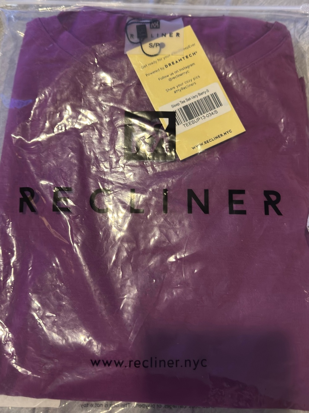 Recliner Sleep Tee Set in Very Berry PJ Pajamas